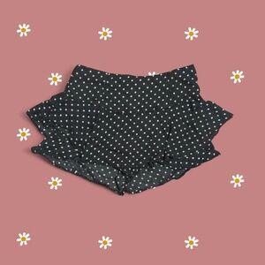 Hayden Los Angeles Women's Black Polka Dot Skirt
